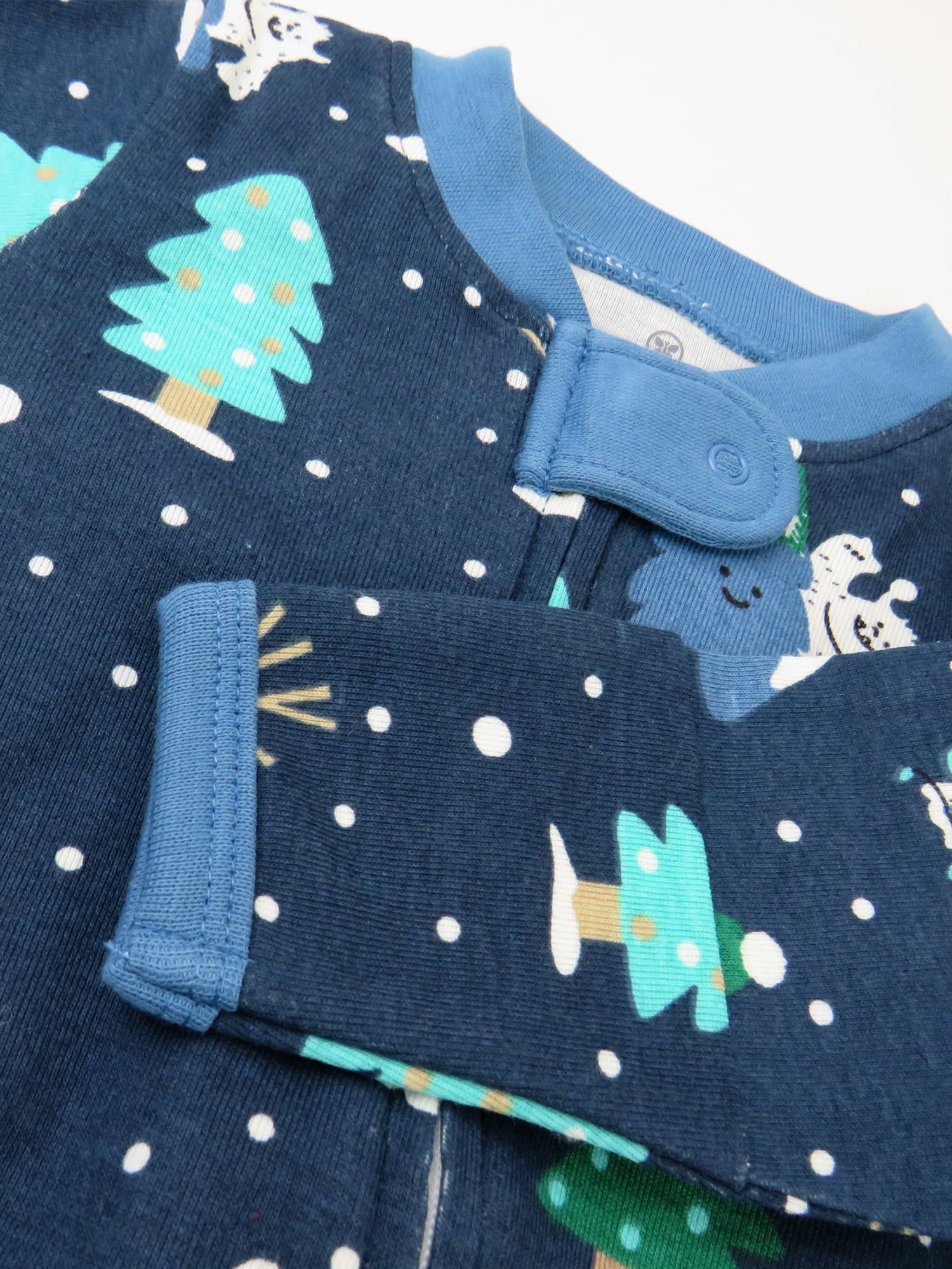 Honest Baby Clothing Organic Cotton Boy or Girl Long Sleeve Christmas Sleep N Play, Newborn to 9 Months