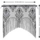 thumbnail image 2 of 2 uds. Cortina de ventana de calavera de encaje de Halloween-cortina de puerta con borla negra para decoraciones de fiesta en casa de Halloween TUNC Sencillez, 2 of 5