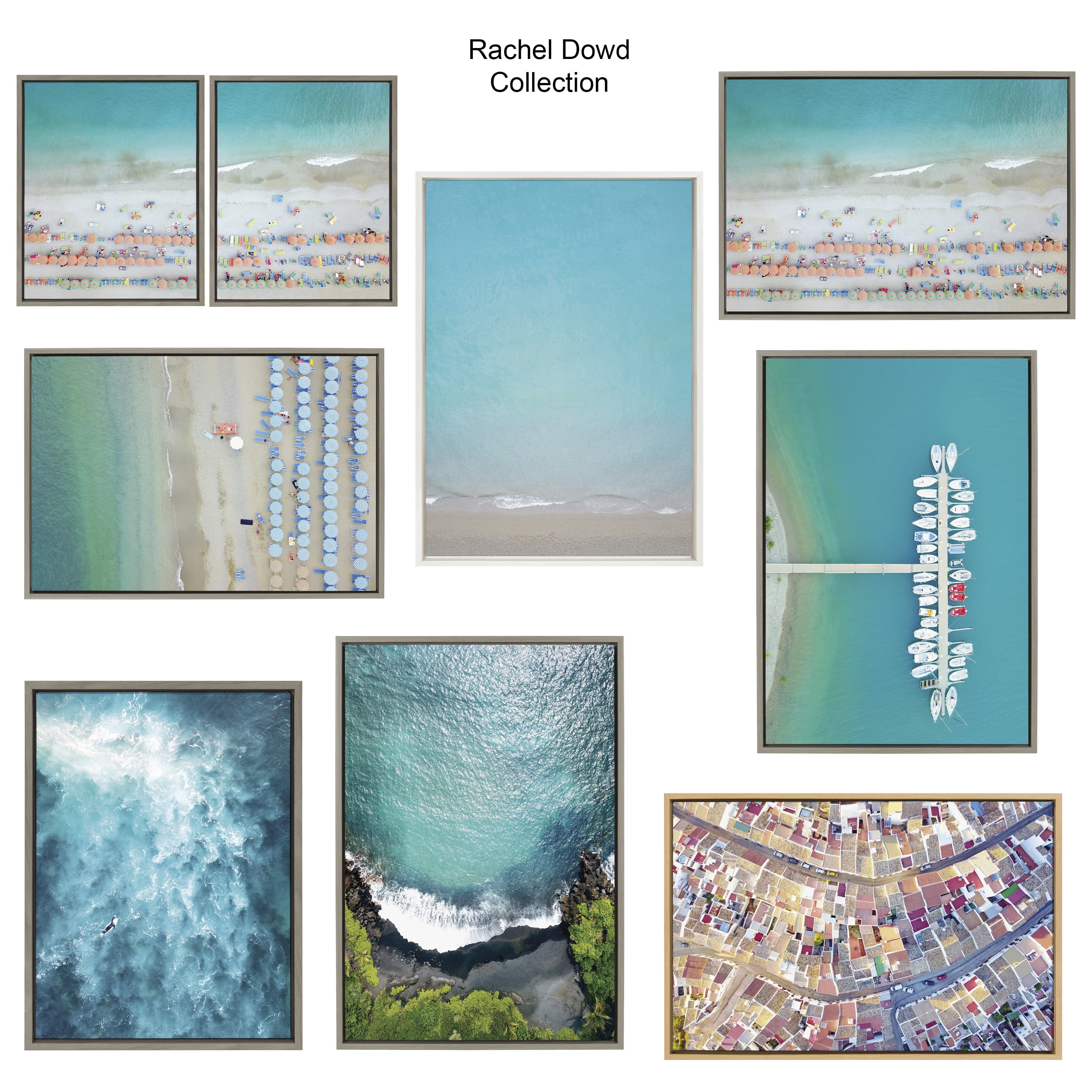 Kate and Laurel Beach Framed Canvas Art Print, 23" x 33"