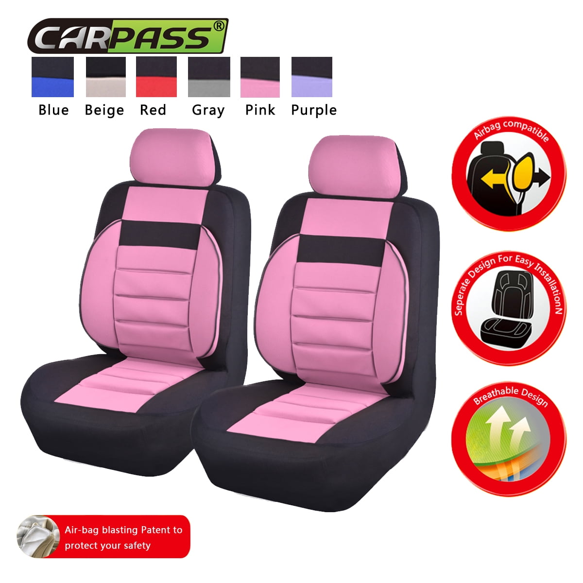 pink seat covers walmart