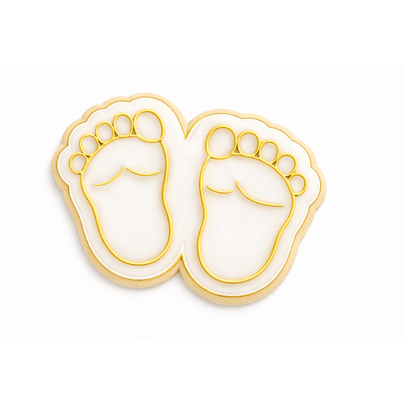 Baby Feet Cookie Cutter With Stamp and Size Options
