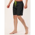thumbnail image 2 of Pantalones cortos de playa Lars Amadeus Traje de baño con forro de malla cordón Negro 34, 2 of 6