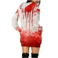 thumbnail image 3 of miqiqism Women's Halloween Hooded Dress Trendy Blood Tie Dye Hoodies Dresses with Pocket Casual Oversize Pullover Sweatshirt Dress Winter Fall Outfits 2024,R#07_Red,Small, 3 of 5