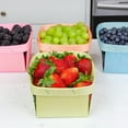 thumbnail image 2 of Cornucopia Brands Quart Wooden Berry Baskets (Set of 6, Pastel-Colored); Variety Pack of Fruit, Gift, Arts and Crafts, DIY Baskets, 2 of 8