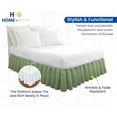 thumbnail image 2 of HNB Store Ruffled Bed Skirt Easy Fit 12" inch Drop | Microfiber Made | Queen Size Bedskirt | Moss, 2 of 7