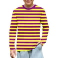 thumbnail image 5 of fatyb Kids Striped Long Sleeve Shirts for Boys Girls Color Block Casual Tops Lightweight Crew Neck Tees, 5 of 7