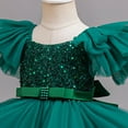 thumbnail image 7 of Toddler Baby Girls Party Shinny Tulle Mesh Ruffles Sequin Princess Dress Tutu Puffy Pageant Gown 1-10Years, 7 of 7