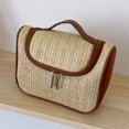 thumbnail image 1 of Bolso de cosméticos para mujer Gancho para colgar Bolsas de maquillaje portátiles Bolso de baño (Caqui S), 1 of 8