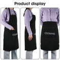 thumbnail image 5 of BBQ Apron, Chef Cooking Grilling Aprons for Men & Women, Washable Waterproof Oil-Proof Adjustable Neck Bib Apron, Black, 5 of 8
