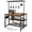 brown, variant on kitchen Island, Bakers Rack, Island Table for Kitchen,3 Tier Microwave Stand Oven Shelf with Storage,Large Coffee Bar Table, Storage Shelf for Kitchen Dining Room Living Room,5 Hooks