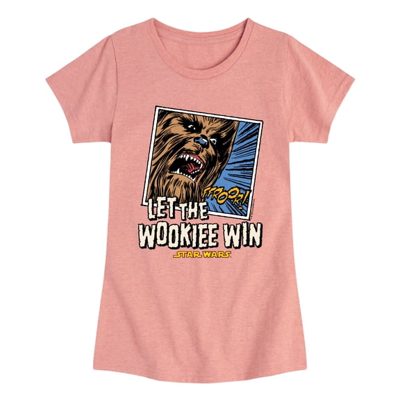 Star Wars - Let The Wookie Win - Toddler And Youth Girls Fitted Short Sleeve Tee