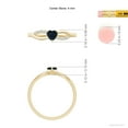 thumbnail image 5 of ANGARA Natural Solitaire Sapphire Heart Promise Ring with Diamond Accents in 14K Yellow Gold for Women (Size-4mm) | September Birthstone, Anniversary, Jewelry Gift for Women | Natural Sapphire Ring, 5 of 9