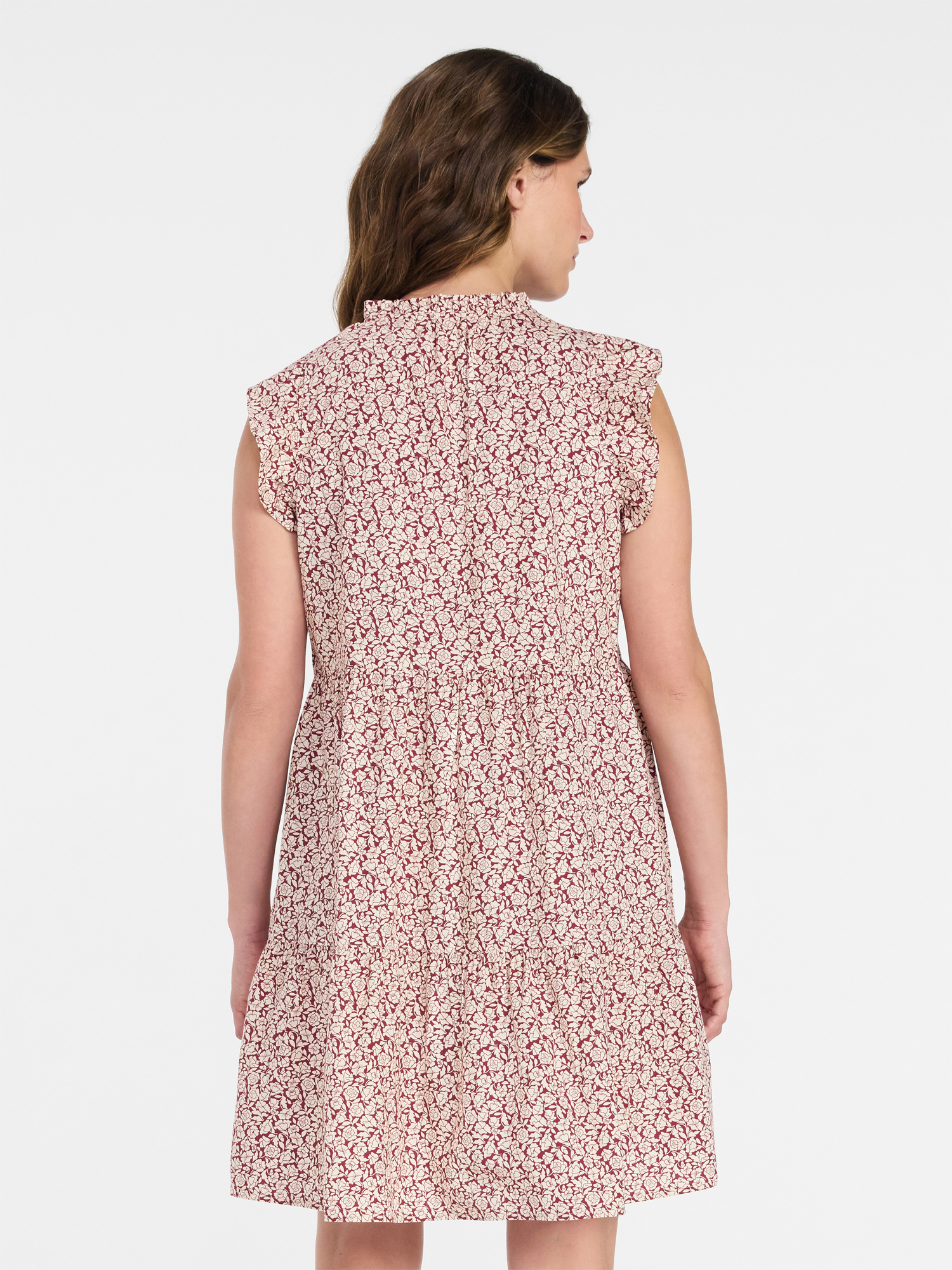 Time and Tru Women’s and Women’s Plus Flutter Sleeve Cotton Mini Dress, Sizes XS-4X