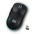 thumbnail image 1 of Mistaha Rechargeable Silent Wireless Mouse with Colorful LED Lights, Quiet Click, Ergonomic Design, 2.4G Stable Connection, Adjustable DPI, Compatible with Desktop Laptop Tablet - Black, 1 of 6