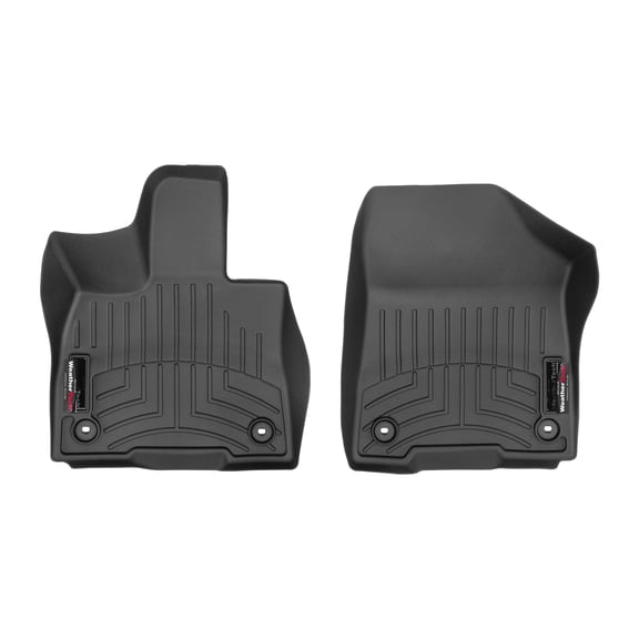 WeatherTech Custom Fit FloorLiners compatible with 2021-2024 Toyota Sienna - 1st Row (Driver & Passenger), Black