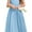 Light blue, variant on Drtj Fancy Girl Junior Bridesmaid Dresses Kids Sleeveless Cute Maxi Dress Teen Long Wedding Party Prom Gowns