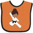 thumbnail image 3 of Inktastic African American Girl, Black Belt, Karate Girl Girls Baby Bib, 3 of 4