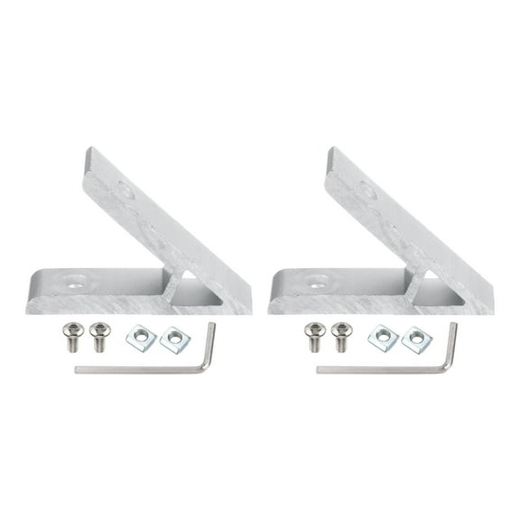 Uxcell 1 Set 45 Degree Aluminum Profile Corner Brackets, 2.32 x 0.55 Inch(Silver)