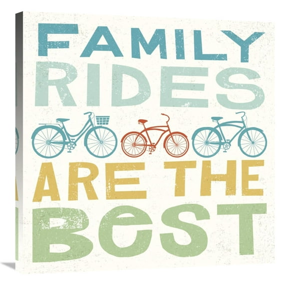 Global Gallery's 'Lets Cruise Family Rides I' By Michael Mullan Stretched Canvas Wall Art