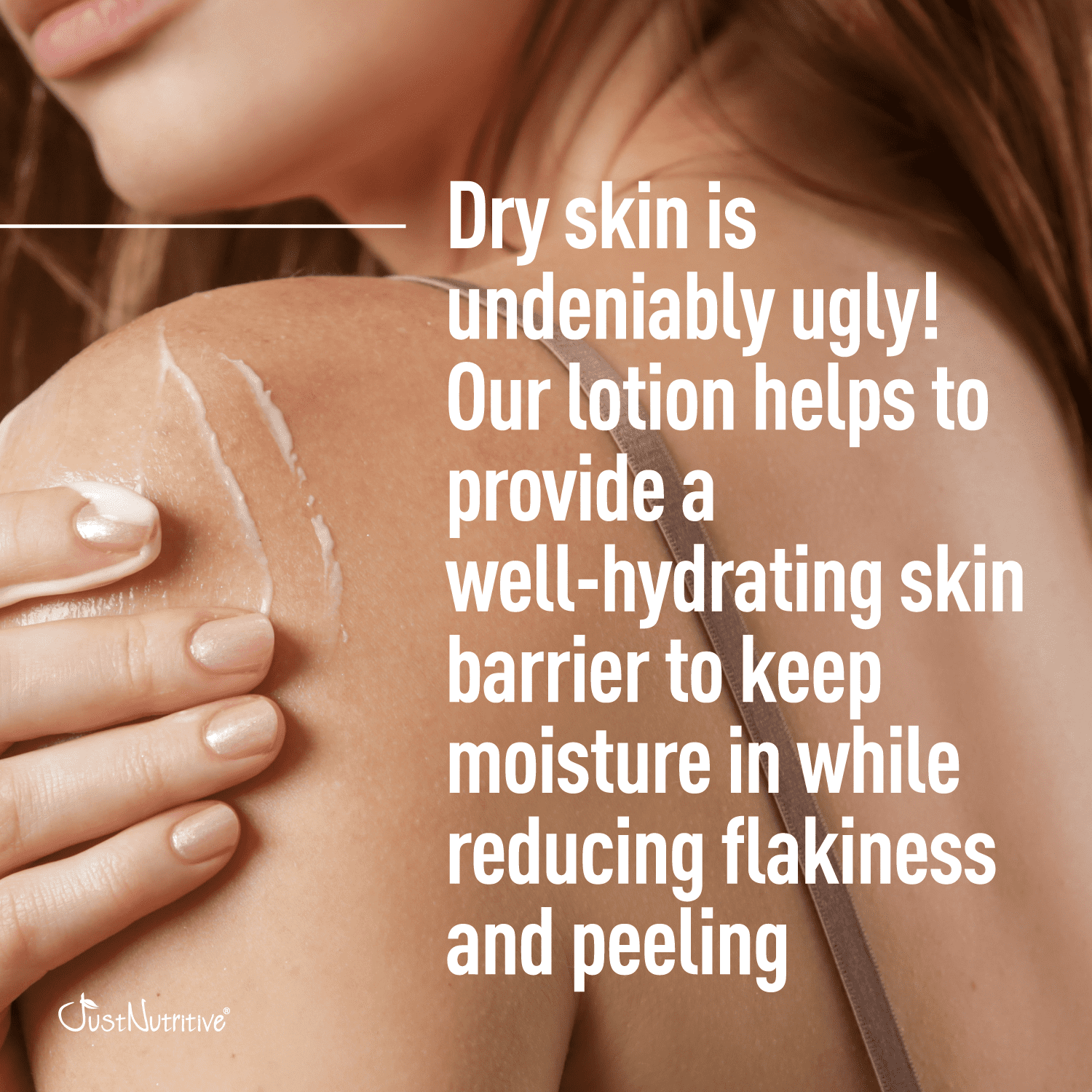 Just Nutritive Body Lotion for Moisturizing Dry Skin with Cocoa Butter, All Skin Types, 16oz