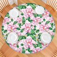 thumbnail image 2 of Pioneer Flower Floral Print Pattern Round Fitted Tablecloth with Elastic Edge,Dining Table Cover Waterproof,Outdoor Round Tablecloth for Camping,Dining,Indoor and Outdoor, 2 of 7