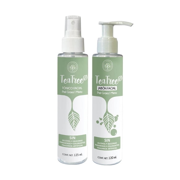 Kit Tónico Hidratante y Jabón Facial Árbora Tea Tree Petitgrain para Piel Grasa y Mixta