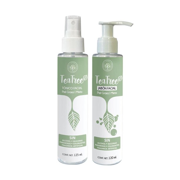 Kit Tónico Hidratante y Jabón Facial Árbora Tea Tree Petitgrain para Piel Grasa y Mixta