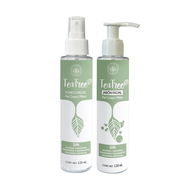 Kit Tónico Hidratante y Jabón Facial Árbora Tea Tree Petitgrain para Piel Grasa y Mixta
