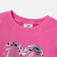 thumbnail image 5 of Barbie Girls Sweatshirt Pink Letter Heart Print Long Sleeves Crewneck Pullover Cotton Top Sizes 2-9, 5 of 8