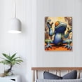 thumbnail image 3 of Nawypu  Funny Frog Canvas Wall Art No Evil Animal Picture See Hear Speak Painting Print Artwork for Bathroom Bedroom Home Decor Stretched and Framed Ready to Hang, 3 of 4