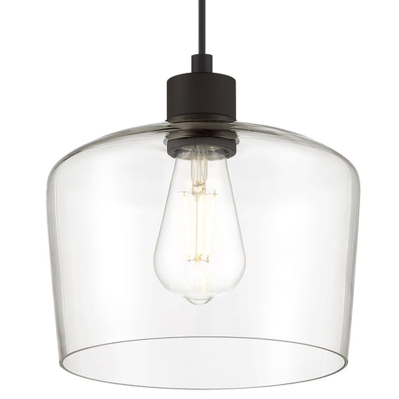 Access Lighting 63141LEDDLP-MBL/CLR Port Nine 9" Wide Led Mini Pendant - Black