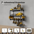 thumbnail image 2 of Power Tool Organizer for Tool Storage  Drill Holder Wall Mount with Charging Station  Tool Holder and Storage Rack for Garage Organization  Heavy Duty Metal Tool Shelf with Battery Holder, 2 of 8