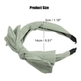 thumbnail image 4 of Grande Lazo Diadema, Pelo Diadema para Mujeres, Verde, 1.2 Pulgadas Ancho, 4 of 7