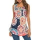 thumbnail image 2 of Sonducket Camiseta de mujer Camiseta sin mangas con botones estampados Blusa sin mangas Prendas para la parte del cuerpo Anillo, Azul, L Sonducket AP002917-13, 2 of 4