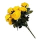thumbnail image 3 of Ramo de flores de rosas artificiales Simulación de rosas Oficina en casa Decoración floral Ramo de flores falsas de boda, Amarillo AweSitey HA7032-06B, 3 of 4