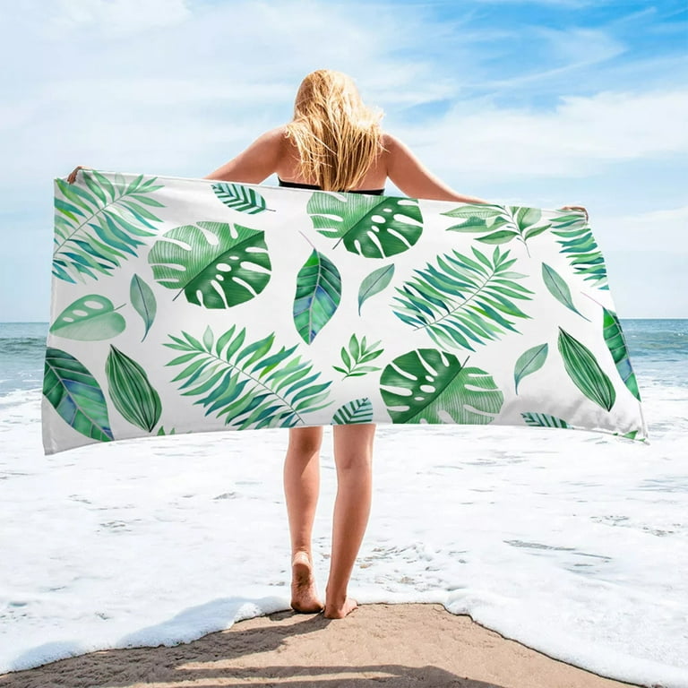 Eqwljwe Beach Towels Oversized Microfiber Bath Towels, Cute Cartoon Big Beach Towel, Travel Accessories Gifts, Cute Beach Towel for Women, Cool Beach