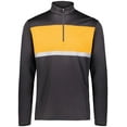 thumbnail image 3 of Holloway Sportswear S Prism Bold 1/4 Zip Pullover Black/Gold 222591, 3 of 5