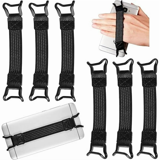 wonima11 6 Pieces Mobile Phone Security Hand Strap Holder for 5.2-7.5 Inch Smartphones, Security Hand Grip Phone Accessory Universal Drop Prevention Elastic Bundle Grip Belt
