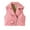 Pink Sleeveless Hoodless Casual Outwear & Jackets, variant on Kids Girls Solid Color PU Leather Vest with Zipper and Studs, Sleeveless Fashionable Outerwear for Winter, Stylish and Comfortable for Parties and Daily Wear Black 100
