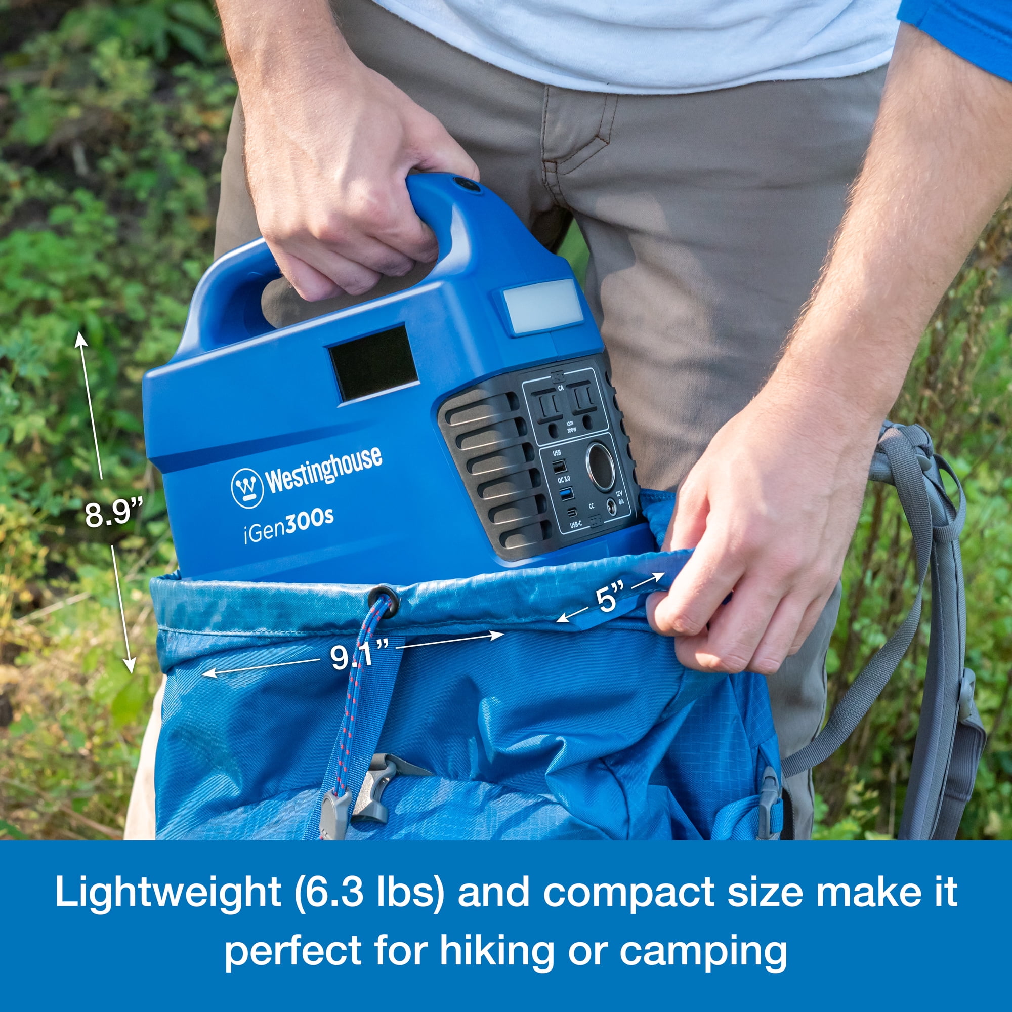 Westinghouse Portable Power Station 296Wh Lithium-Ion Battery, 600W Solar Generator, Pure Sine Wave