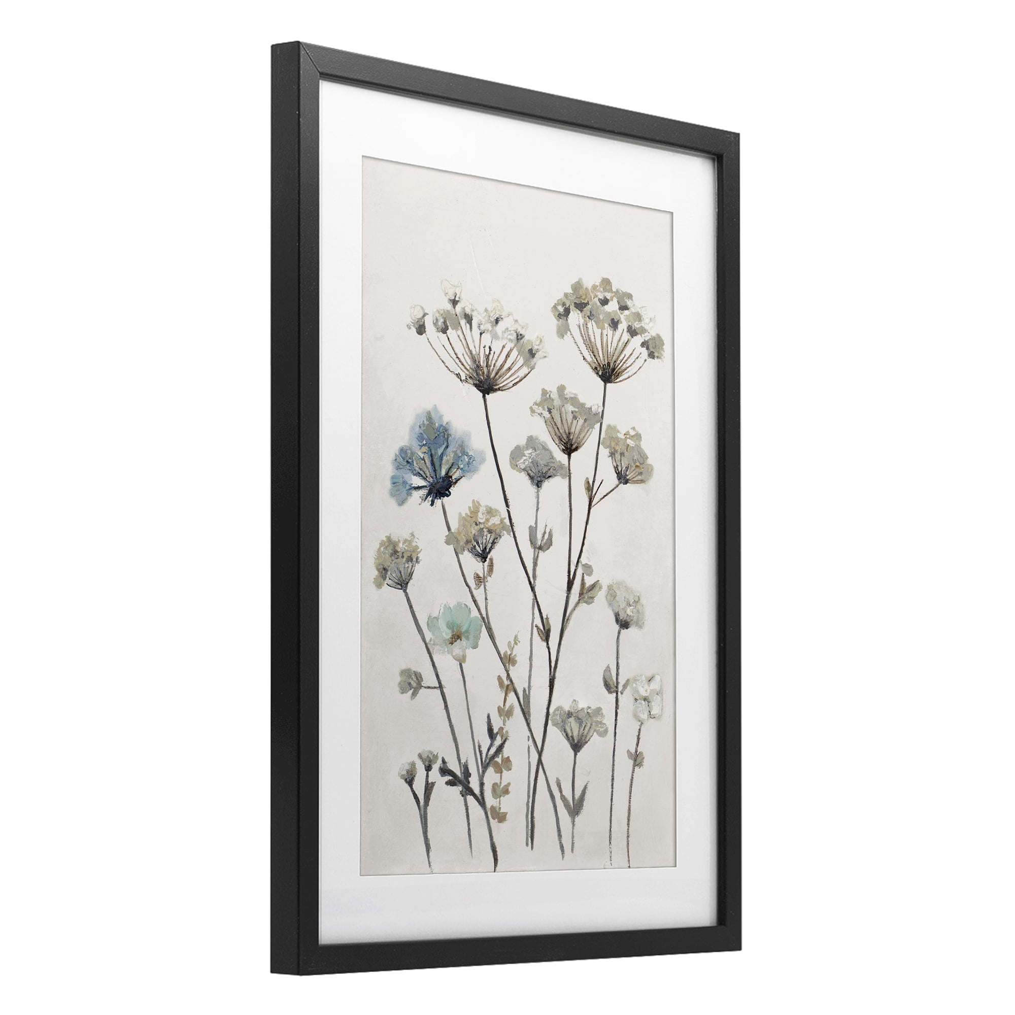 Stupell Industries Neutral Jardin Azul Black Framed Print Under Glass, design by Patricia Pinto