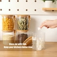 thumbnail image 4 of FORHVIPS 6-Pack Glass Containers with Bamboo Lids,18.5Oz/540ML Glass Jars,Glass Food Storage Jars Containers,Kitchen Canisters for Candy,Cookie,Coffee,Sugar,Tea,Nuts, 4 of 12