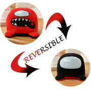 Reversible Among IN US Plushie Toys, Double-Sided Flip Reversible Stuffed Animals Doll for Game, Red to Black
