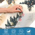 thumbnail image 3 of Yayeee Kitchen Curtains Tier Pair Light Filtering 27"x36" Rod Pocket Short Cafe Window Panel, Beige Christmas Trees, 3 of 7