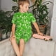 thumbnail image 4 of Balery Green Cucumber Conjunto de Pijama Infantil de Manga Corta con Estampado – Ropa de Dormir de Algodón Suave-3X-Large, 4 of 6