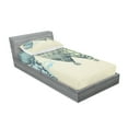 thumbnail image 2 of Ambesonne Vintage Fitted Sheet & Pillow Sham Set, Air Balloons in Sky, Twinxl, Green Blue, 2 of 2