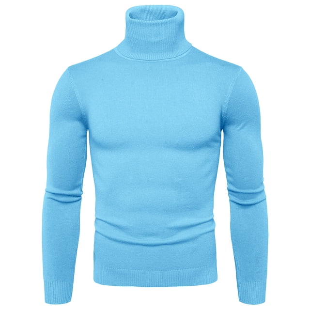 Mens Autumn And Winter Solid Soft Turtleneck Sweater Flexibility Solid Color Close Fitting Top Slim Sweater Coat Hanger Hooks plus Size Winter Coat Rack Stand Trench Coat for Men Coat Winter for Men