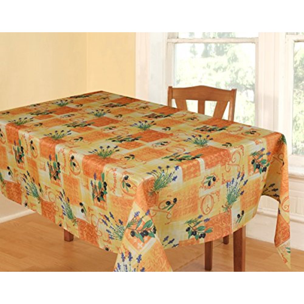 Outdoor Tablecloths, Vinyl Felt Backed Tablecloth, Thicker, Last Longer