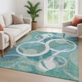 thumbnail image 6 of Addison Rugs Mayfield Premium Machine Washable Transitional Geometric Teal Rectangle Rug, 10' x 14', 6 of 6