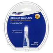 Equate Cold Sore and Fever Blister Treatment Docosanol 10% Cream, 0.07 oz